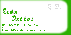 reka dallos business card